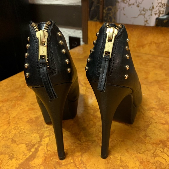 black platform high heels, comfortable - Picture 3 of 7